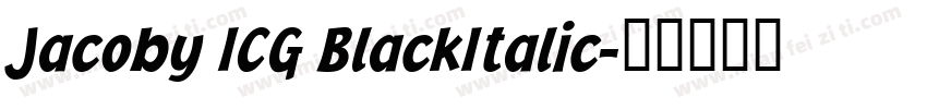 Jacoby ICG BlackItalic字体转换